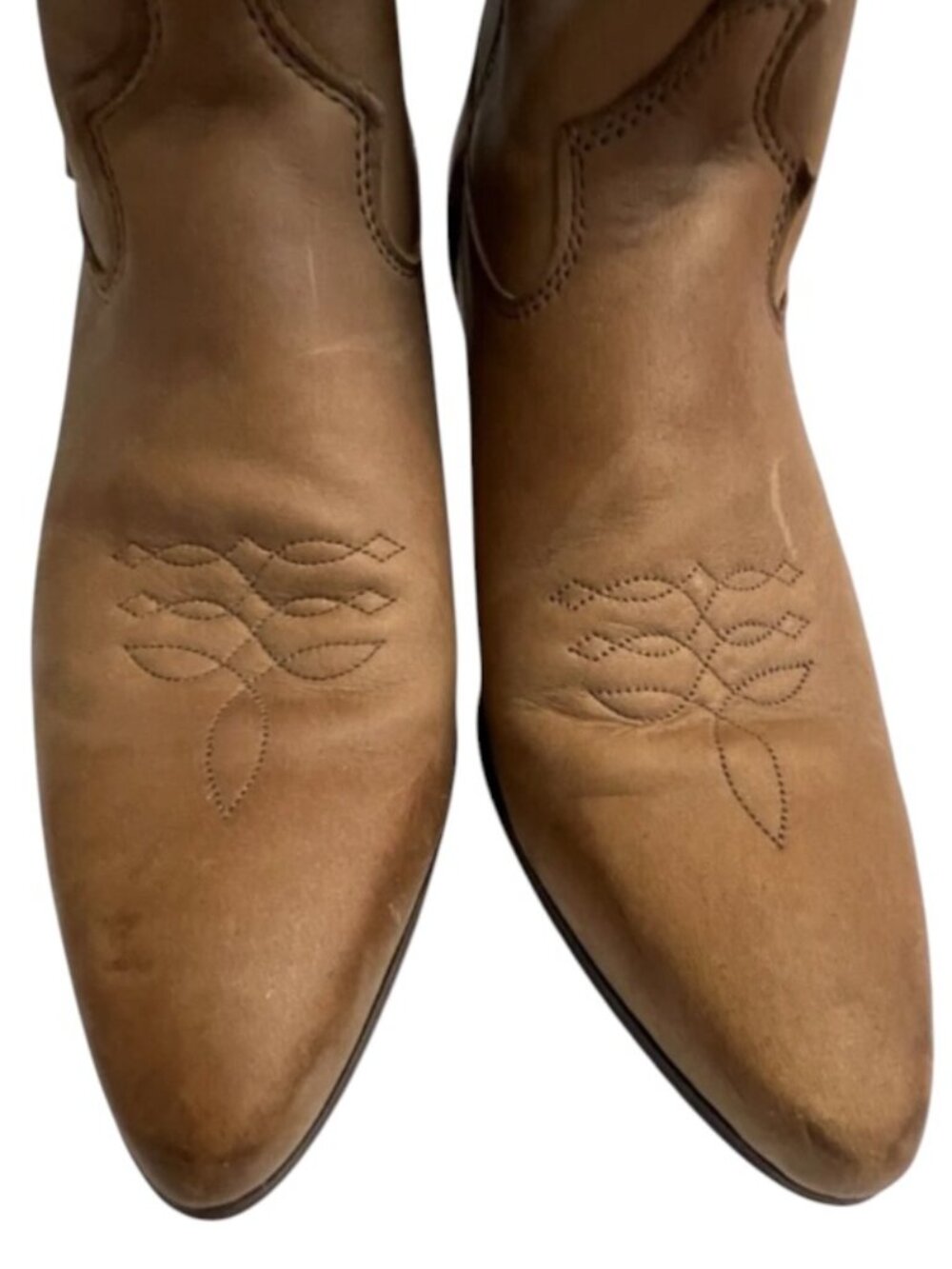 Laredo Womens 9 Tan Leather Fringe Western Cowboy Boots Cowgirl Boho Festival - Picture 4 of 9